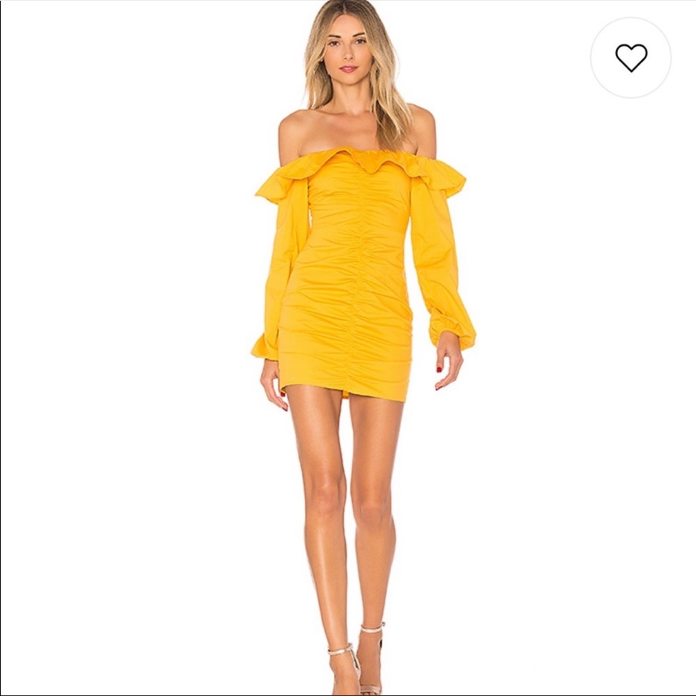 Tularosa Off Shoulder Mini Dress Size XS in Marigold